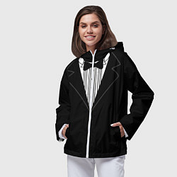 Ветровка с капюшоном женская Смокинг 2, цвет: 3D-белый — фото 2