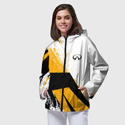 Ветровка с капюшоном женская Infinity Инфинити Z, цвет: 3D-черный — фото 2