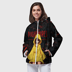 Ветровка с капюшоном женская Little Nightmares 2, цвет: 3D-белый — фото 2