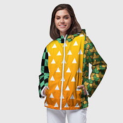 Ветровка с капюшоном женская ТАНДЖИРО ЗЕНИТЦУ ТОМИОКА, цвет: 3D-белый — фото 2