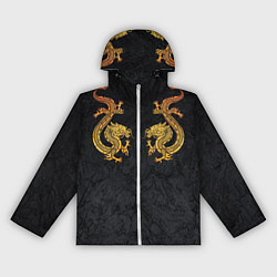Ветровка с капюшоном женская GOLD CHINA DRAGONS, цвет: 3D-белый