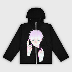 Ветровка с капюшоном женская ГОДЖО САТОРУ GOJO SATORU, цвет: 3D-белый