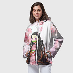Ветровка с капюшоном женская НЕЗУКА NEZUKO, цвет: 3D-белый — фото 2