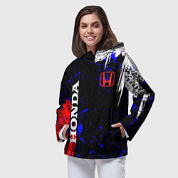 Ветровка с капюшоном женская HONDA, цвет: 3D-черный — фото 2