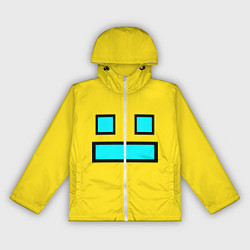 Ветровка с капюшоном женская Geometry Dash: Smile, цвет: 3D-белый