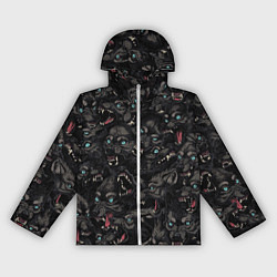 Ветровка с капюшоном женская Волки Wolwes, цвет: 3D-белый