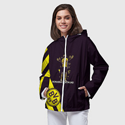 Ветровка с капюшоном женская Холанд Боруссия, цвет: 3D-белый — фото 2
