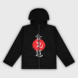 Ветровка с капюшоном женская Айкидо, цвет: 3D-черный
