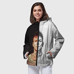 Ветровка с капюшоном женская Niletto side, цвет: 3D-черный — фото 2