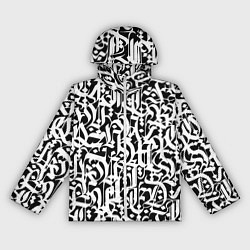 Ветровка с капюшоном женская КАЛЛИГРАФИЯ CALLIGRAPHY, цвет: 3D-белый