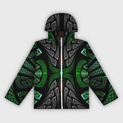 Женская ветровка Серо-Зеленые Узоры