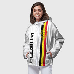Ветровка с капюшоном женская СБОРНАЯ БЕЛЬГИИ, цвет: 3D-белый — фото 2