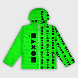 Ветровка с капюшоном женская Безразличие - Космос Паттерн справа, цвет: 3D-белый