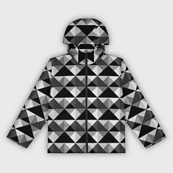 Ветровка с капюшоном женская Современный геометрический, цвет: 3D-черный