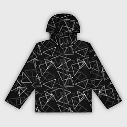 Женская ветровка Черно-белый геометрический