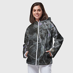 Ветровка с капюшоном женская Лунный камень, цвет: 3D-белый — фото 2