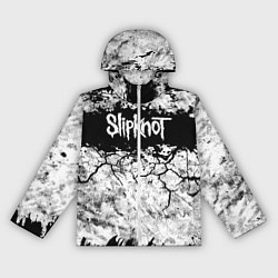 Женская ветровка Надпись Слипкнот Рок Группа ЧБ Slipknot