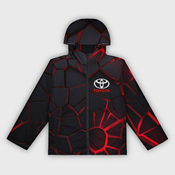 Ветровка с капюшоном женская Тойота 3D плиты с подсветкой, цвет: 3D-черный
