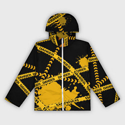 Ветровка с капюшоном женская Лента DANGER, цвет: 3D-белый