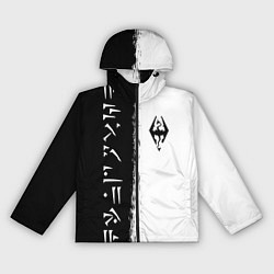 Ветровка с капюшоном женская THE ELDER SCROLLS SKYRIM FUS RO DAH ЧЁРНО БЕЛЫЙ, цвет: 3D-черный