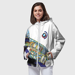 Ветровка с капюшоном женская Бэха в стиле поп-арт, цвет: 3D-белый — фото 2