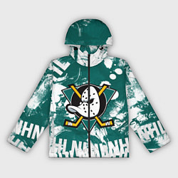 Ветровка с капюшоном женская Анахайм Дакс Anaheim Ducks, цвет: 3D-черный