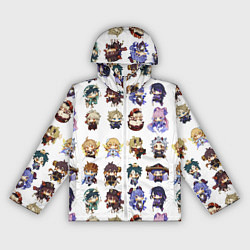 Женская ветровка Все герои Геншин Импакта чиби паттерн