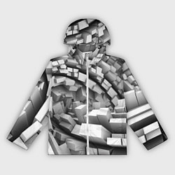 Ветровка с капюшоном женская Геометрическая объёмная абстракция, цвет: 3D-белый