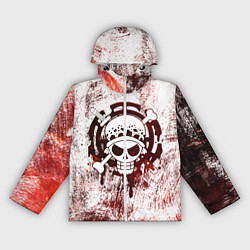 Ветровка с капюшоном женская Трафальгар Ло Пираты сердца Весёлый Роджер, цвет: 3D-белый