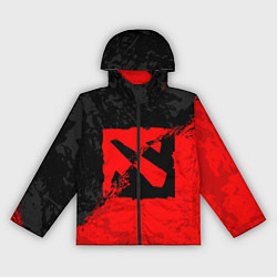 Женская ветровка DOTA 2 RED BLACK LOGO, БРЫЗГИ КРАСОК