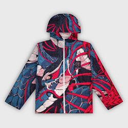 Женская ветровка Самурай Якудза, змей, скелет