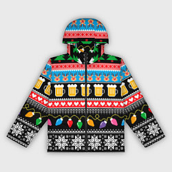 Женская ветровка Новогодний пивной узор