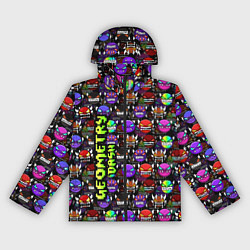 Ветровка с капюшоном женская Geometry Dash: Heroes, цвет: 3D-черный