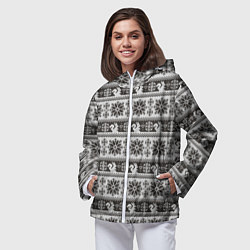 Ветровка с капюшоном женская Squirrel Pattern, цвет: 3D-белый — фото 2