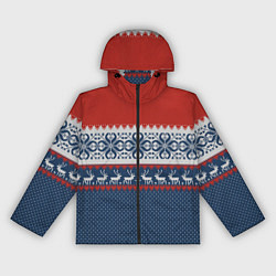 Женская ветровка НОВОГОДНИЙ УЗОР С ОЛЕНЯМИ