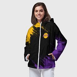 Ветровка с капюшоном женская LAKERS БРЫЗГИ КРАСОК, цвет: 3D-белый — фото 2