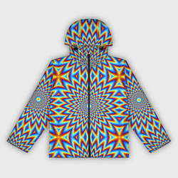 Женская ветровка Пульсирующий синий цветок иллюзия движения