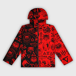 Ветровка с капюшоном женская THE WITCHER LOGOBOMBING BLACK RED, цвет: 3D-черный