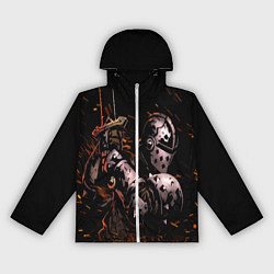 Ветровка с капюшоном женская Darkest Dungeon Fish and Bones, цвет: 3D-белый