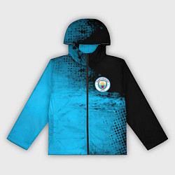 Ветровка с капюшоном женская Manchester City голубая форма, цвет: 3D-черный