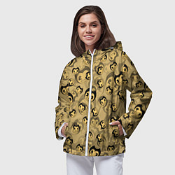 Ветровка с капюшоном женская PATTERN BENDY AND THE INK MACHINE, цвет: 3D-белый — фото 2