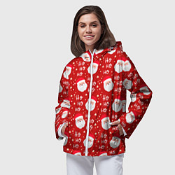 Ветровка с капюшоном женская САНТА КЛАУС НОВЫЙ ГОД, цвет: 3D-белый — фото 2