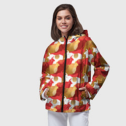 Ветровка с капюшоном женская Быки Bulls, цвет: 3D-черный — фото 2