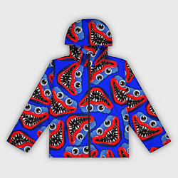 Ветровка с капюшоном женская POPPY PLAYTIME ПОППИ ПЛЕЙТАЙМ ДО ДРОЖИ В КОЛЕНЯХ, цвет: 3D-черный