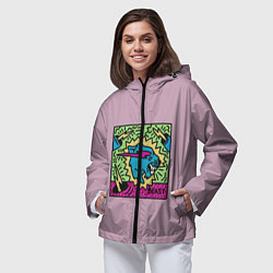 Ветровка с капюшоном женская Mr Beast Drawing Full Print, цвет: 3D-черный — фото 2