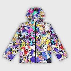 Женская ветровка UNDERTALE PATTERN HEROES, ВСЕ ГЕРОИ ИГРЫ