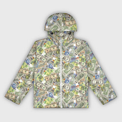 Женская ветровка Разная Денежная Валюта Доллары, Евро, Франки