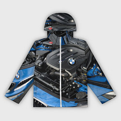 Ветровка с капюшоном женская BMW Engine Twin Power Turbo, цвет: 3D-белый