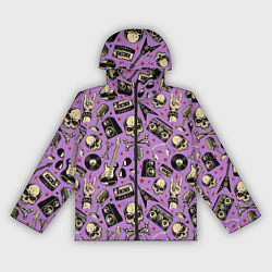 Ветровка с капюшоном женская Rock n Roll alive!, цвет: 3D-черный