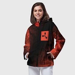 Ветровка с капюшоном женская РАСТ Разводы, цвет: 3D-черный — фото 2